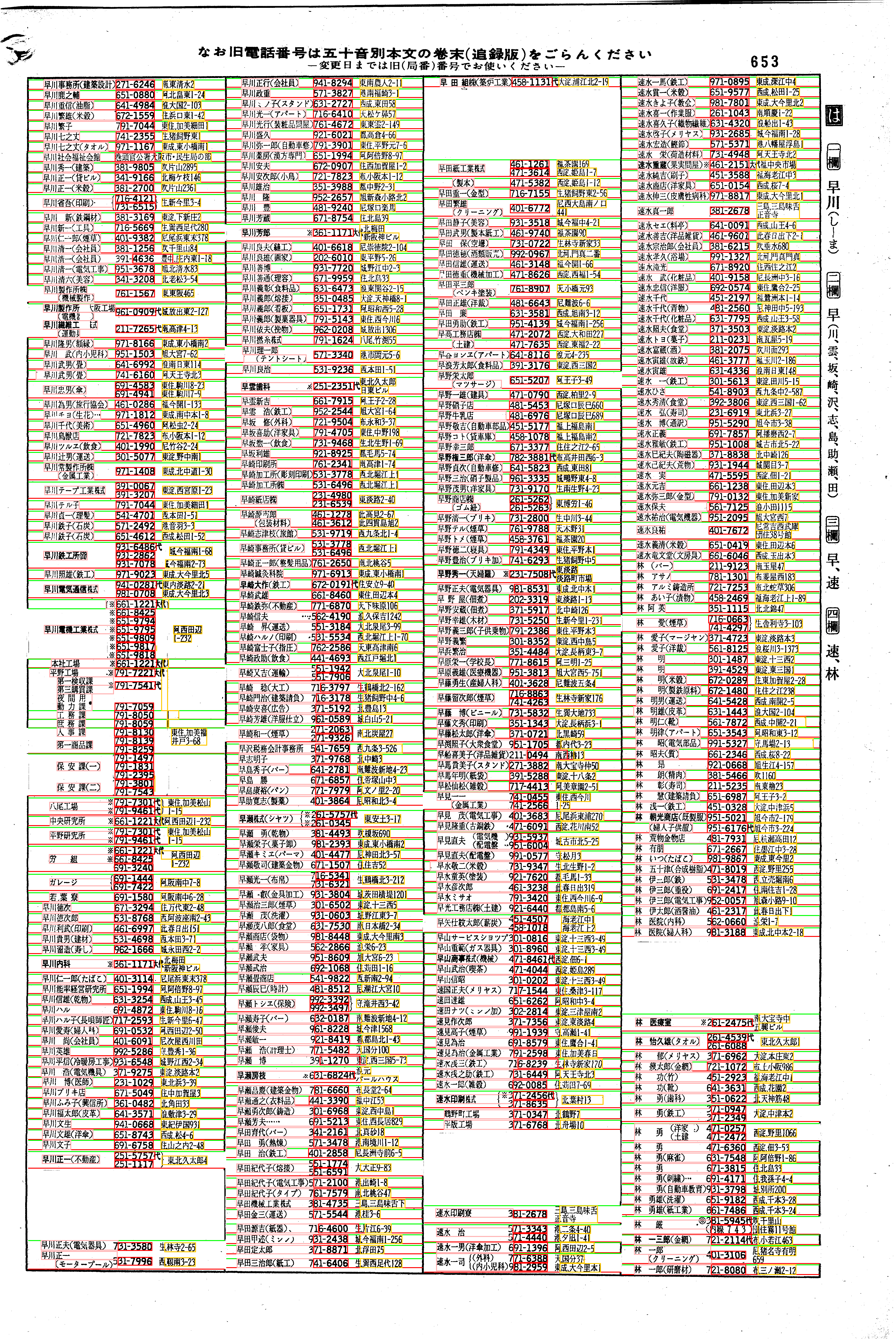 昭和38年2月1日現在大阪市50音別電話番号簿 679ページ全体